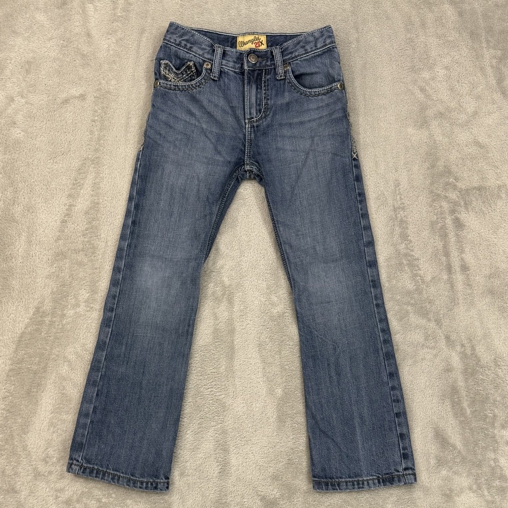 Wrangler Jeans Youth Boys 10 Reg 20X Rodeo Slim Bootcut Western Adjustable Waist